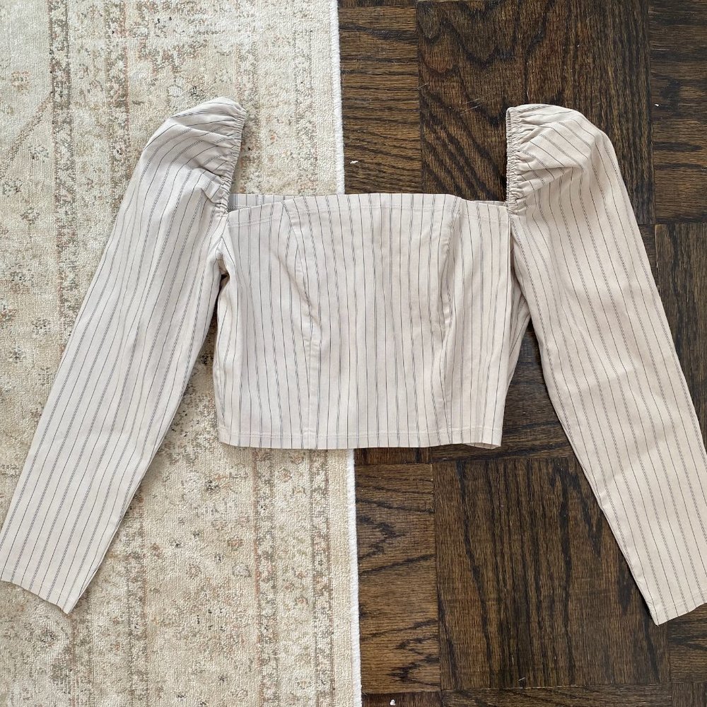 Urban Outfitters striped square neck blouse